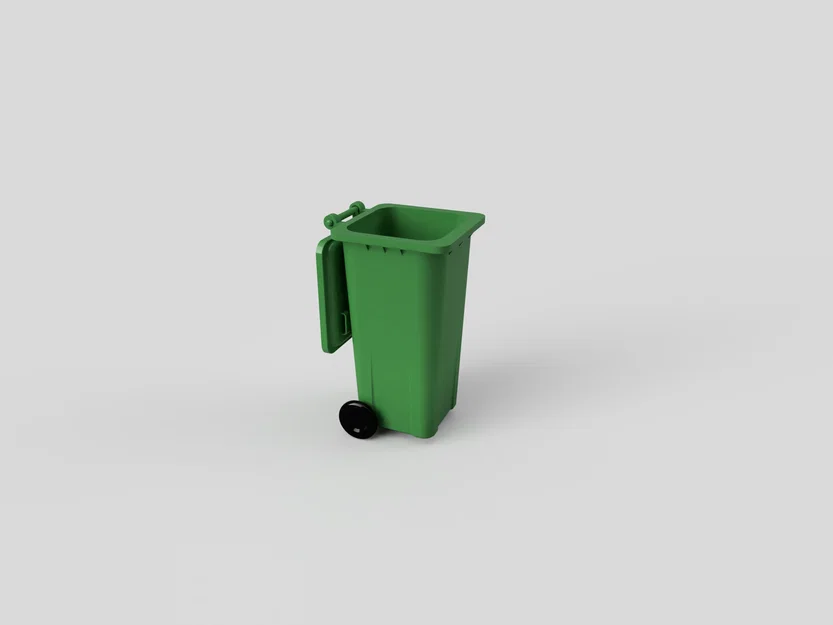 Ống cắm bút thùng rác có bánh xe (Wheelie bin pen pot) - Image 6
