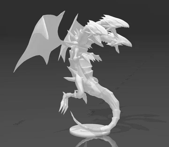 Mô hình 3D Rồng Trắng Mắt Xanh (Blue-Eyes Ultimate Dragon) sắc nét - Image 2