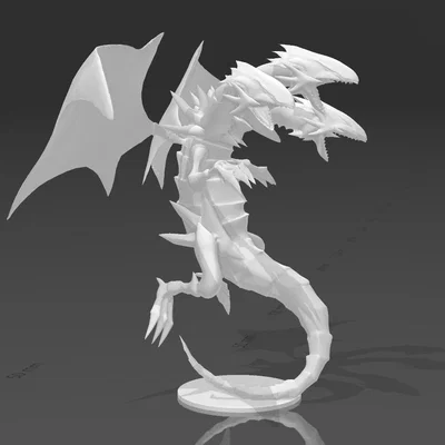Mô hình 3D Rồng Trắng Mắt Xanh (Blue-Eyes Ultimate Dragon) sắc nét