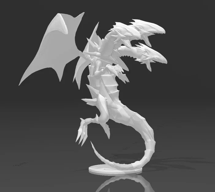 Mô hình 3D Rồng Trắng Mắt Xanh (Blue-Eyes Ultimate Dragon) sắc nét - Image 3