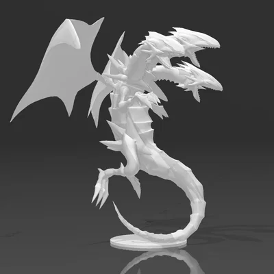 Mô hình 3D Rồng Trắng Mắt Xanh (Blue-Eyes Ultimate Dragon) sắc nét