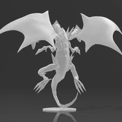 Mô hình 3D Rồng Trắng Mắt Xanh (Blue-Eyes Ultimate Dragon) sắc nét