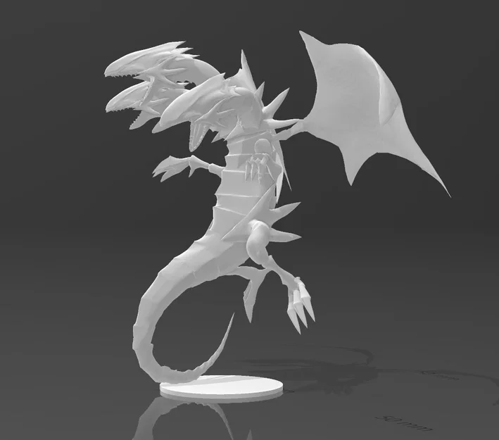 Mô hình 3D Rồng Trắng Mắt Xanh (Blue-Eyes Ultimate Dragon) sắc nét - Image 5