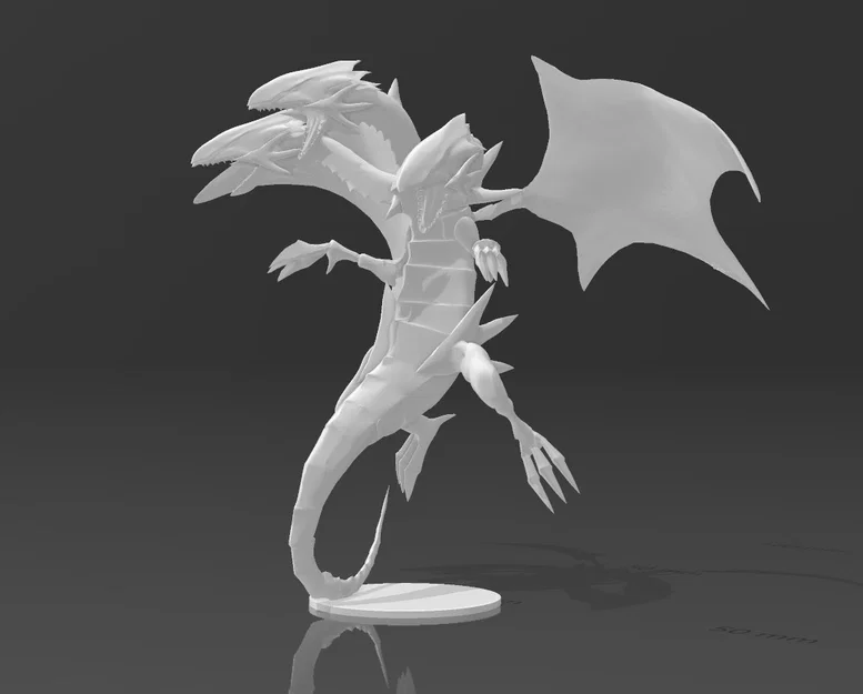 Mô hình 3D Rồng Trắng Mắt Xanh (Blue-Eyes Ultimate Dragon) sắc nét - Image 6