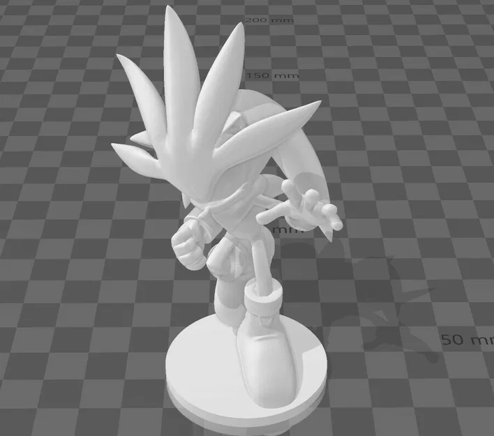 Mô hình Silver the Hedgehog phong cách Amiibo - File in 3D cực chất - Image 4