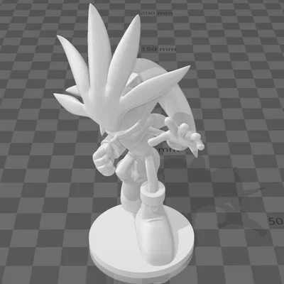 Mô hình Silver the Hedgehog phong cách Amiibo - File in 3D cực chất