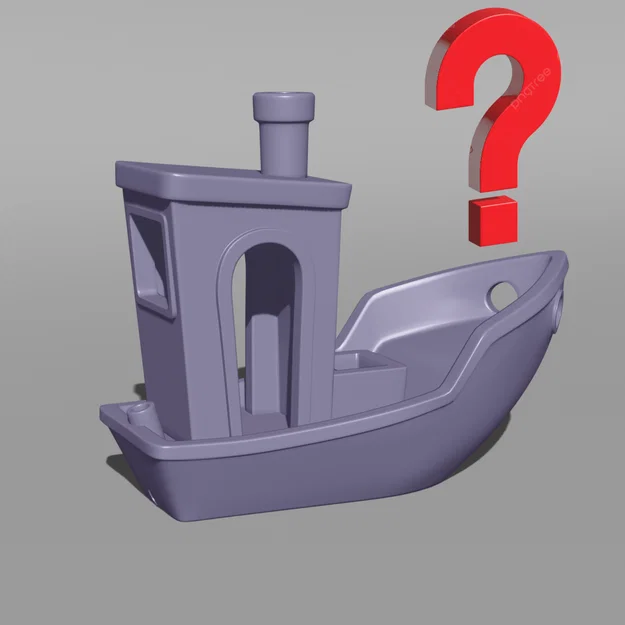Confused Benchy - Mô hình tàu 3D độc lạ cho người yêu in 3D - Image 1