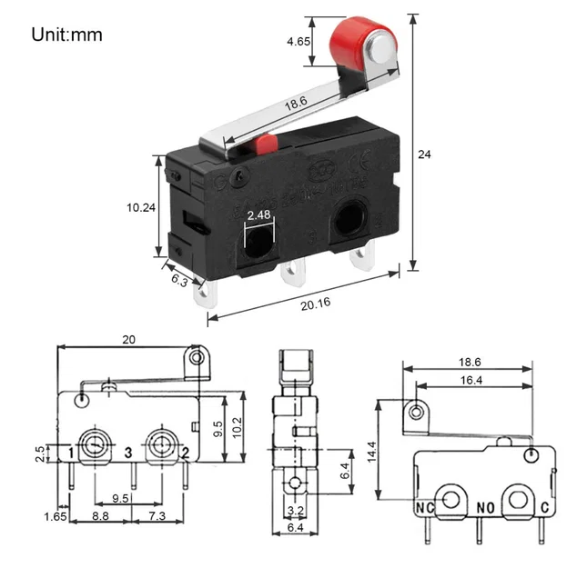 Bộ gá limit switch cho Raymarine ST1000 Tiller Autopilot (carrier assembly) - Image 3