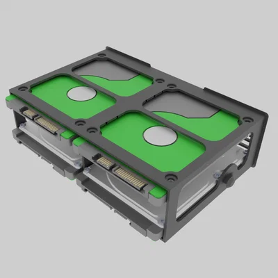 Adapter khoang 5.25" sang 4 ổ 2.5" (dày tới 15mm)
