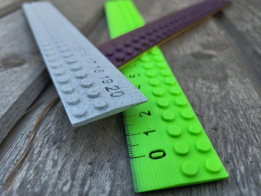 Thước 20 cm dạng gạch Lego (gắn được LEGO) - Image 2