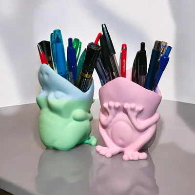 Ống Cắm Bút Hình Ếch (Frog Pencil Organizer)