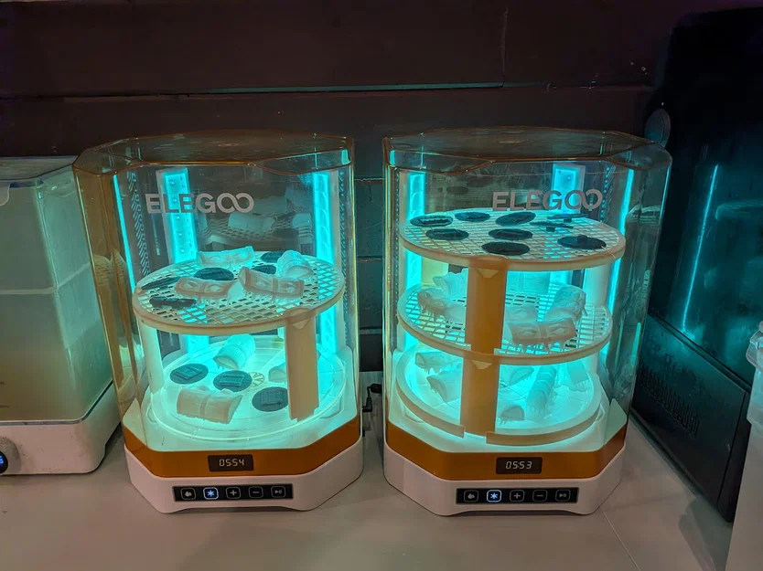 Bộ kê xếp tầng/mâm xoay cho trạm UV curing máy in resin 3D - Image 1
