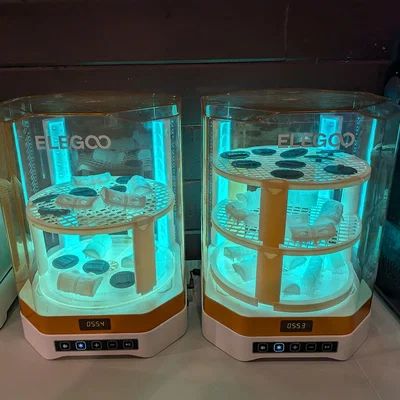 Bộ kê xếp tầng/mâm xoay cho trạm UV curing máy in resin 3D