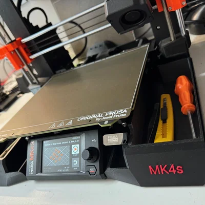 Bản mới: Prusa MK4s Side Bin có khe print sheet + khe USB, bản ngắn cho build plate
