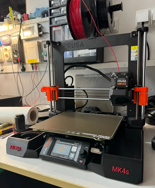 Bản mới: Prusa MK4s Side Bin có khe print sheet + khe USB, bản ngắn cho build plate - Image 2