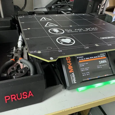 Bản mới: Prusa MK4s Side Bin có khe print sheet + khe USB, bản ngắn cho build plate