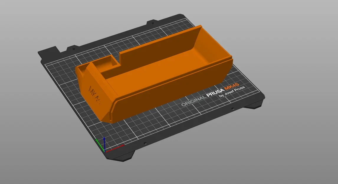 Bản mới: Prusa MK4s Side Bin có khe print sheet + khe USB, bản ngắn cho build plate - Image 4