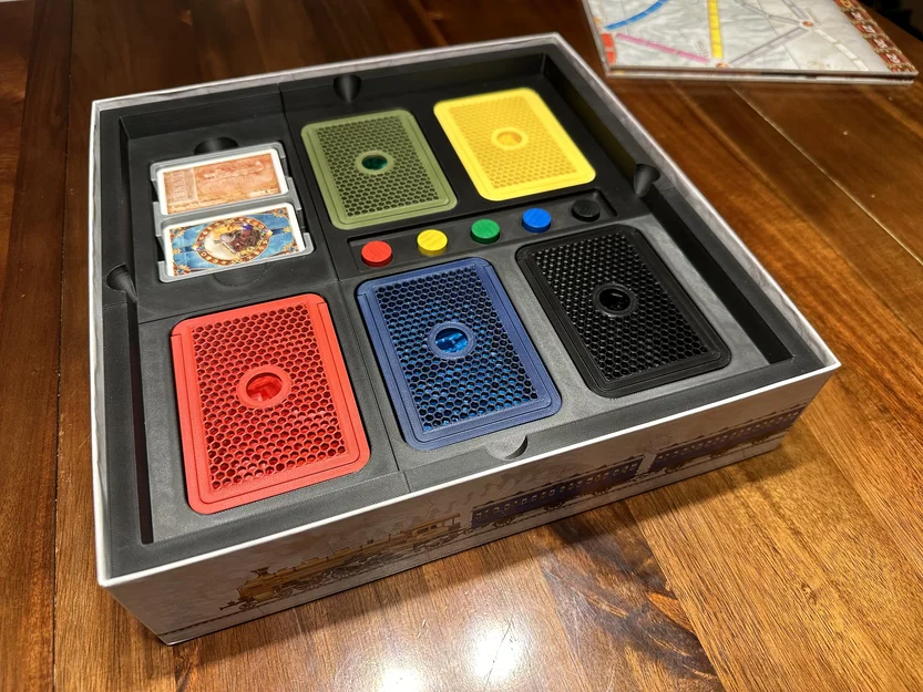 Insert/Organizer cho Ticket to Ride (kèm hộp tàu) - chia 4 mảnh - Image 2