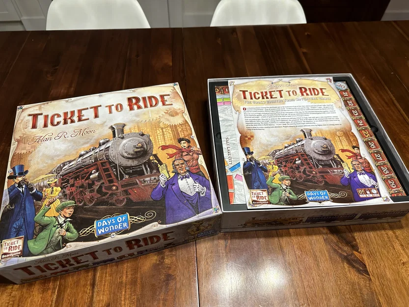Insert/Organizer cho Ticket to Ride (kèm hộp tàu) - chia 4 mảnh - Image 5