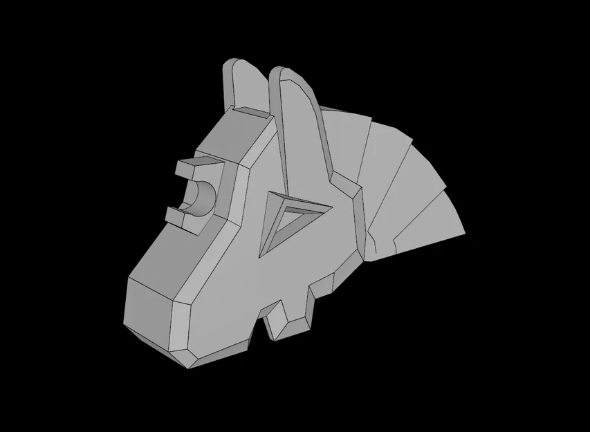 Giáp đầu ngựa tương thích LEGO (Horse Head Armour) in 3D - Image 1