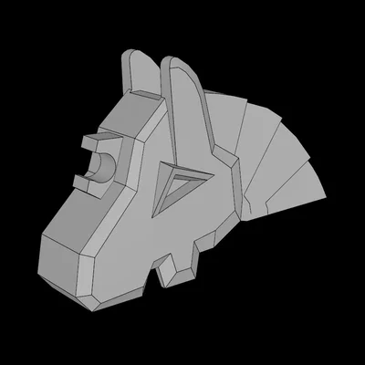 Giáp đầu ngựa tương thích LEGO (Horse Head Armour) in 3D