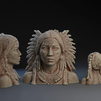 Mô hình tượng nghệ thuật văn hóa Ojibwe (Nokomisig Aabijijiwan)