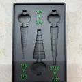 Khay Gridfinity giữ Step Drill Harbor Freight có nam châm - Thumbnail 2