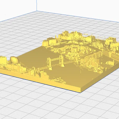 Mô hình 3D bản đồ khu vực London Bridge chi tiết cực đẹp