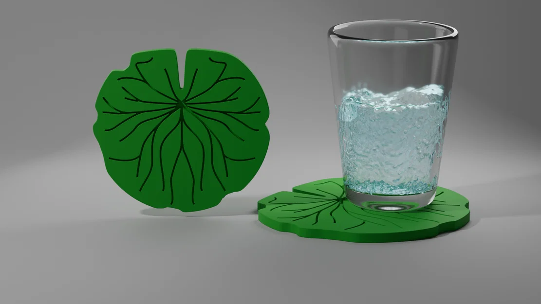 Miếng lót ly hình lá sen Lilypad Coaster xinh xắn cho bàn làm việc - Image 1