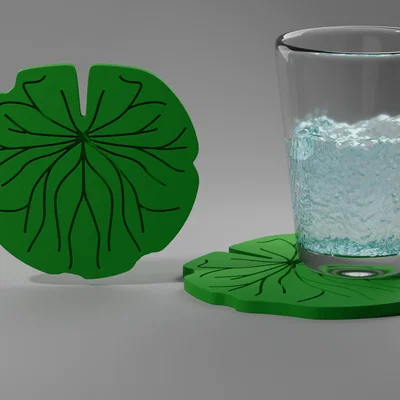 Miếng lót ly hình lá sen Lilypad Coaster xinh xắn cho bàn làm việc