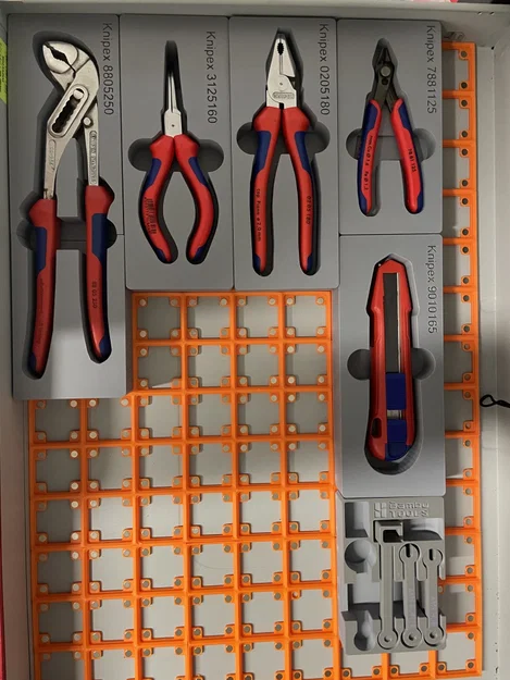 Khay đựng kìm Knipex 3125160 chuẩn Gridfinity 3D - Image 2