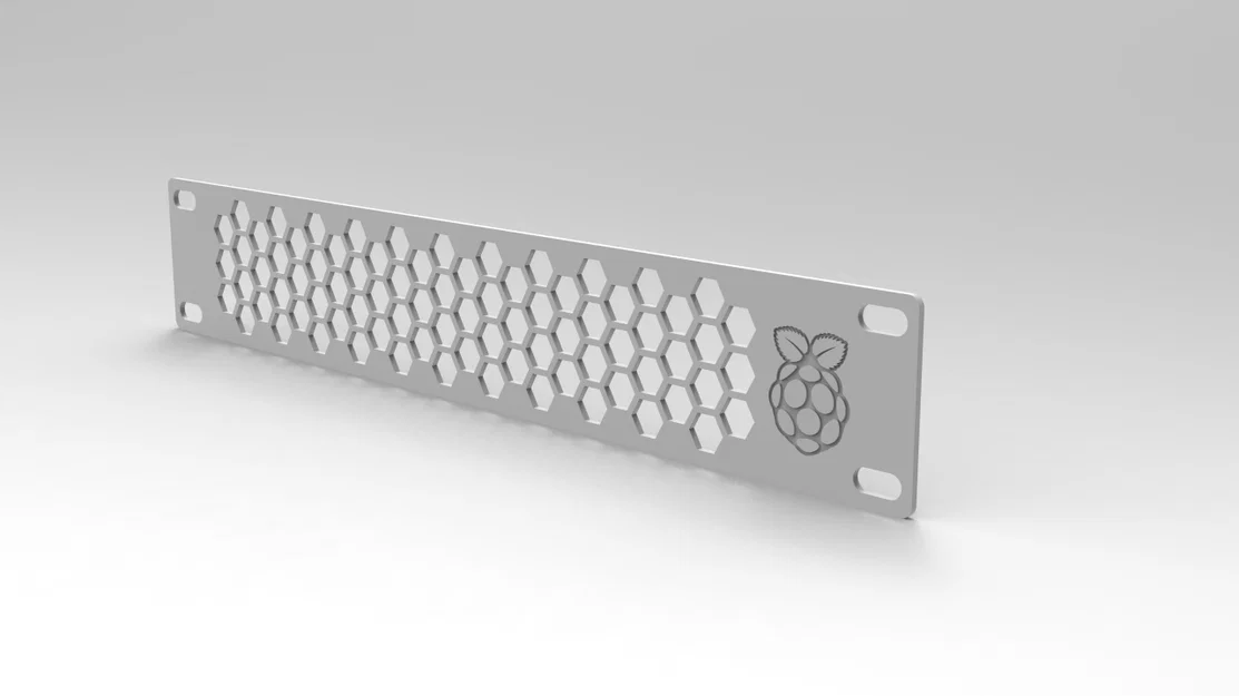 Tấm che Rack 10 inch 1U có logo Raspberry Pi cho tủ mạng - Image 1