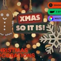 Bộ trang trí/móc khóa Giáng Sinh - bông tuyết, người bánh gừng & chữ xmas - Thumbnail 1