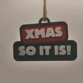 Bộ trang trí/móc khóa Giáng Sinh - bông tuyết, người bánh gừng & chữ xmas - Thumbnail 5