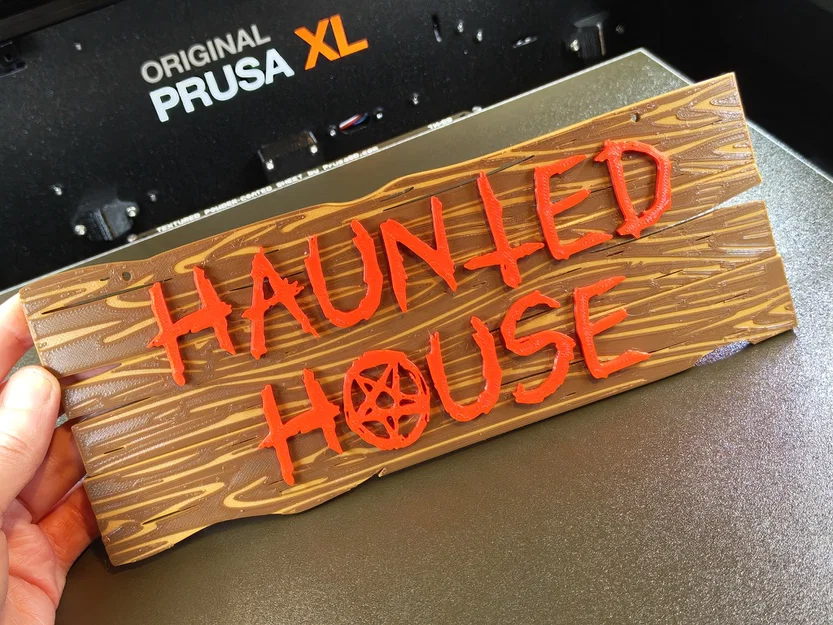 Bảng hiệu Ngôi Nhà Ma Halloween (Halloween Haunted House Sign) - Image 2