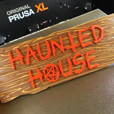 Bảng hiệu Ngôi Nhà Ma Halloween (Halloween Haunted House Sign)