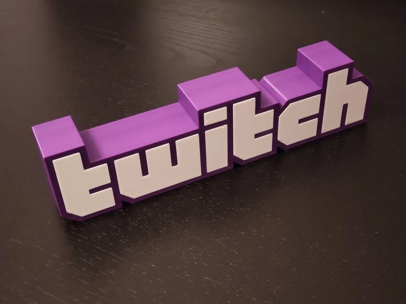 Mô hình logo Twitch 3D đa màu lắp ghép không cần MMU - Image 1