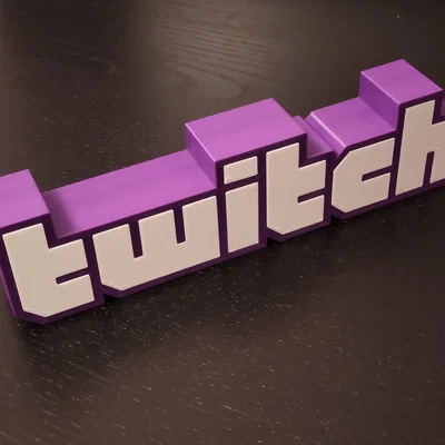 Mô hình logo Twitch 3D đa màu lắp ghép không cần MMU