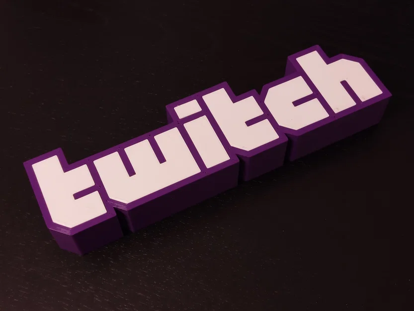 Mô hình logo Twitch 3D đa màu lắp ghép không cần MMU - Image 2