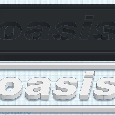Bảng treo tường logo Oasis 2D - Dự án bìa Album #1