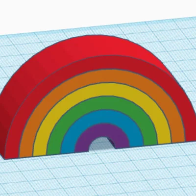 Mô hình cầu vồng Pride 3D - Phụ kiện trang trí bàn làm việc cực xinh