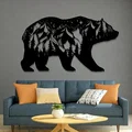 Decal dán tường gấu rừng silhouette phong cảnh núi – Wall Decal Forest Animal - Thumbnail 2