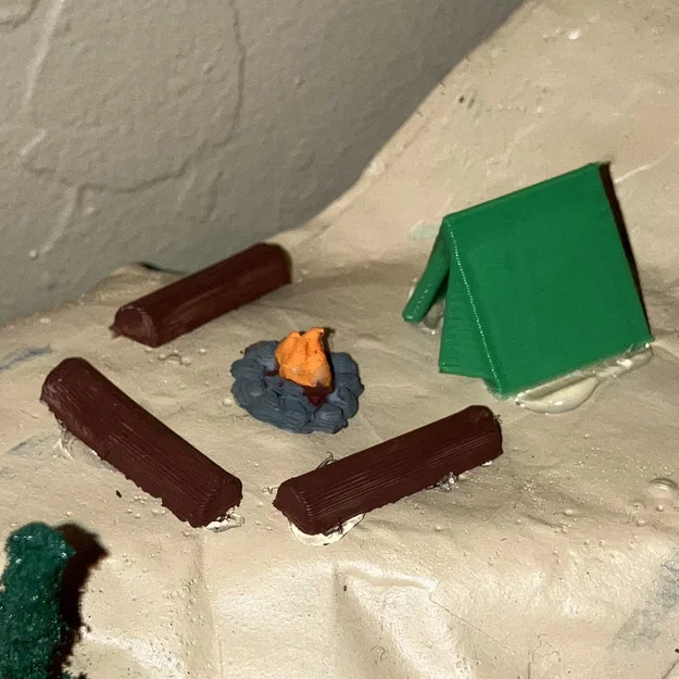 Mô hình khung cảnh cắm trại tỉ lệ N Scale - Image 1