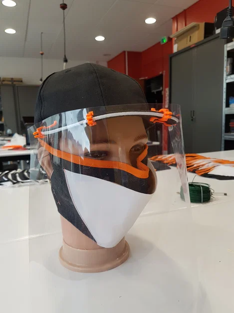 Kẹp gắn tấm chắn giọt bắn lên mũ lưỡi trai - Image 2