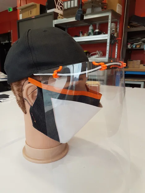 Kẹp gắn tấm chắn giọt bắn lên mũ lưỡi trai - Image 3