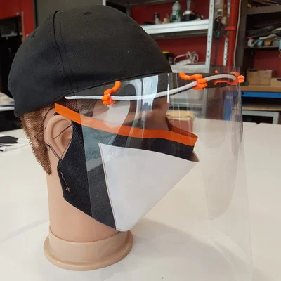 Kẹp gắn tấm chắn giọt bắn lên mũ lưỡi trai