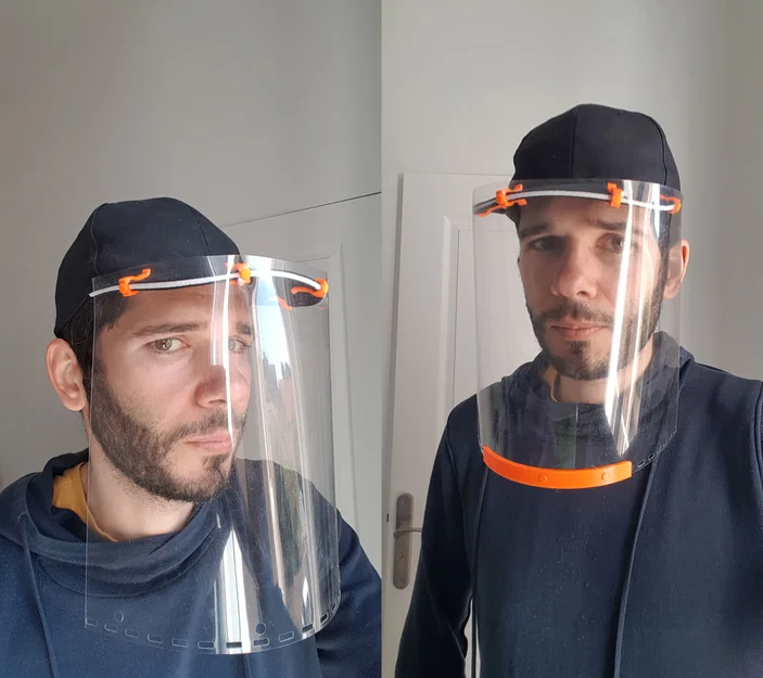 Kẹp gắn tấm chắn giọt bắn lên mũ lưỡi trai - Image 4