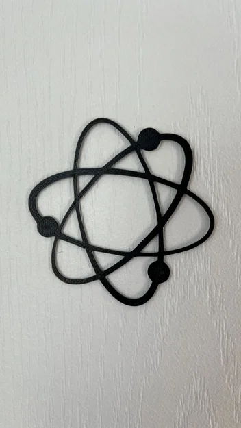 Mô hình trang trí tường biểu tượng nguyên tử Atom Symbol 3D - Image 1
