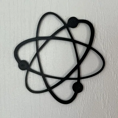 Mô hình trang trí tường biểu tượng nguyên tử Atom Symbol 3D