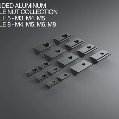 Bộ sưu tập đai ốc (nut) cho thanh nhôm định hình Profile 5 & 8